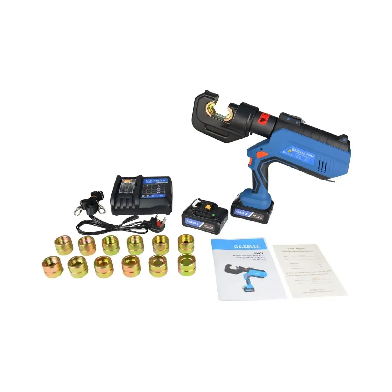 G9634-N 18V Cordless Hydraulic Crimping Tool, 6-400mm² with Dies - Image 3