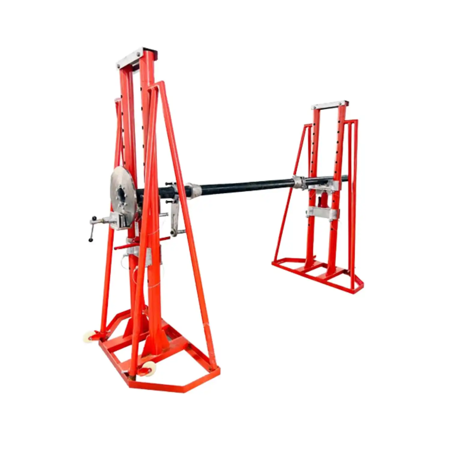 G9912-10T 10 Ton Adjustable Hydraulic Cable Drum Stand With Brake, 1.7M Max Axis Height - Image 2