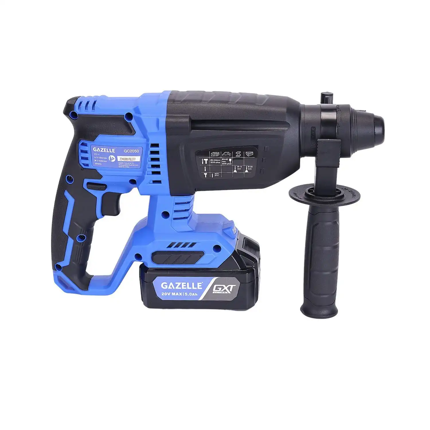 GC2050 20V Brushless 24mm SDS Plus Hammer Drill, 2.7J Impact Energy - Image 2