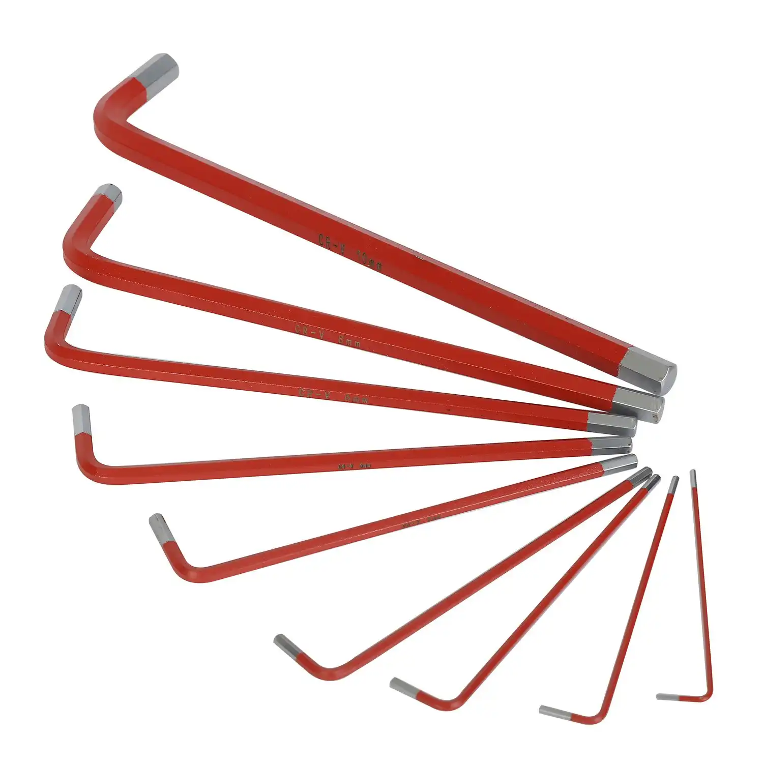 G80133 Long Arm Metric Hex Key Set, 9-Pieces - Image 2
