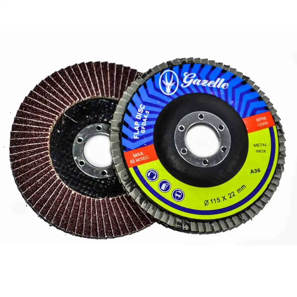 GFDZ7120G 7 In. Zircon Blue Flap Wheel (180mm), 120 Grit - Image 2