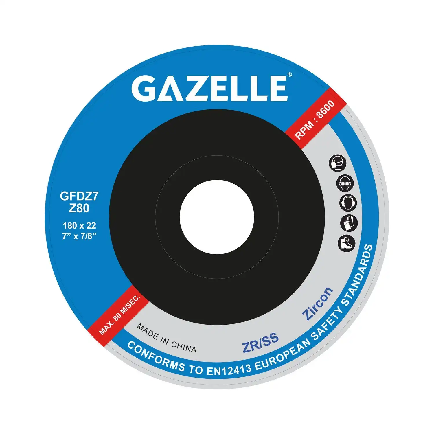 GFDA480G 4 In. Aluminium Oxide Flap Disc (100mm), 80 Grit - Image 2